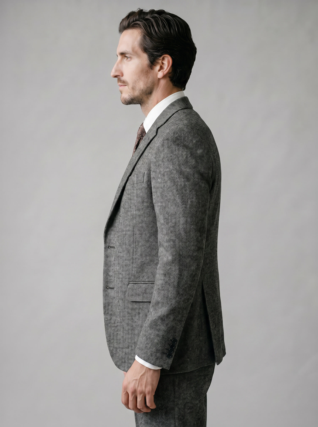 Men's Slim Fit Three-Piece Suit with Vest for Weddings