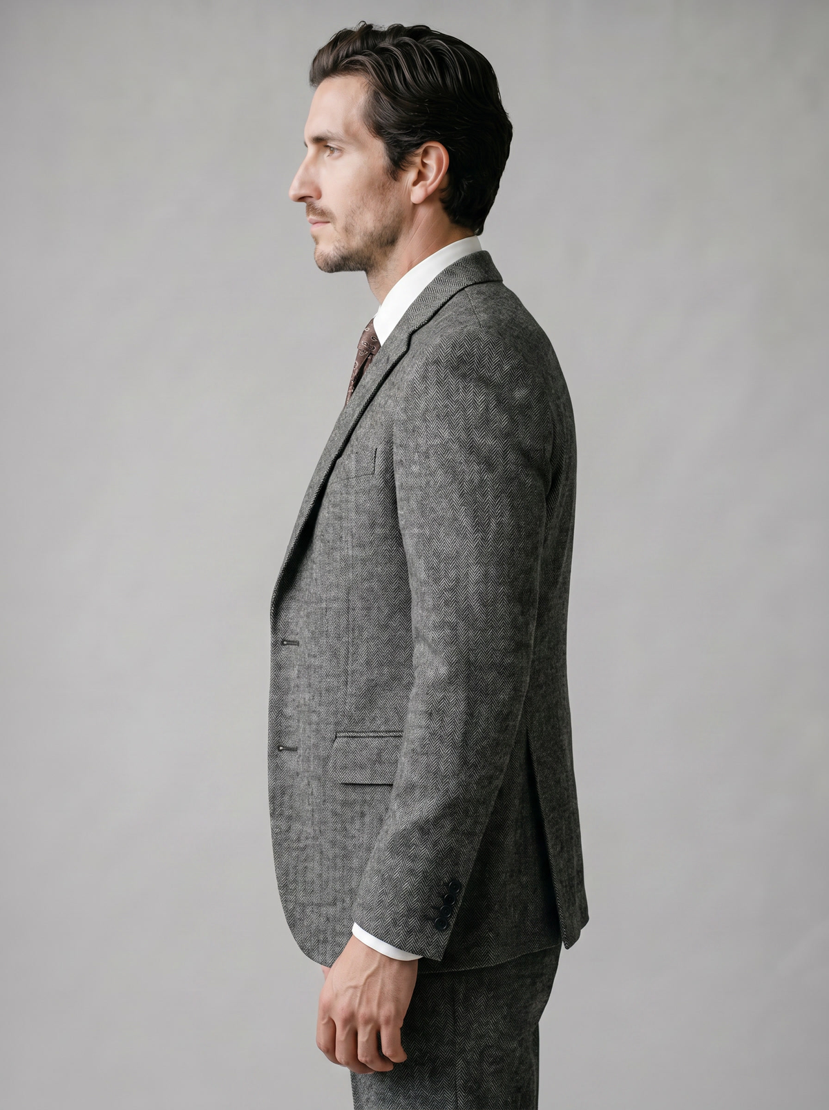 Men's Slim Fit Three-Piece Suit with Vest for Weddings