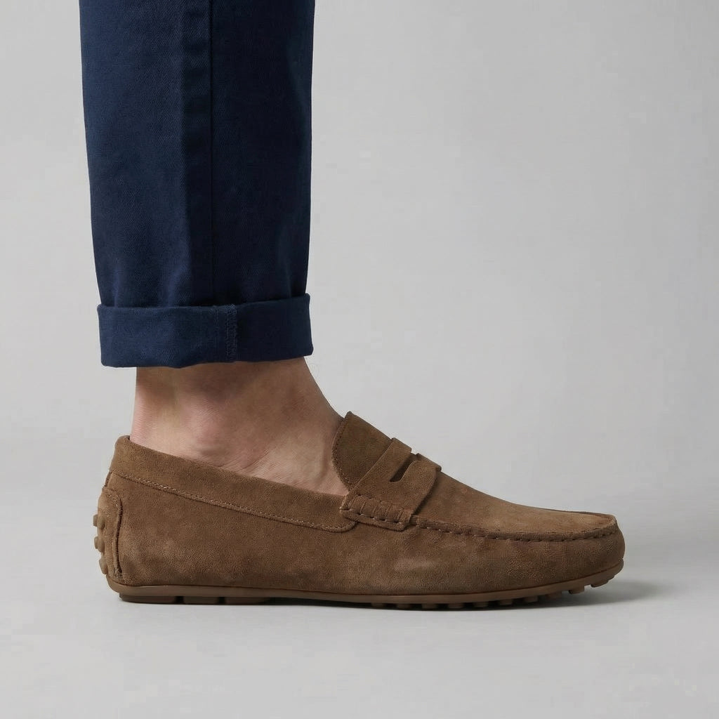 Men's Stylish Suede Penny Loafers