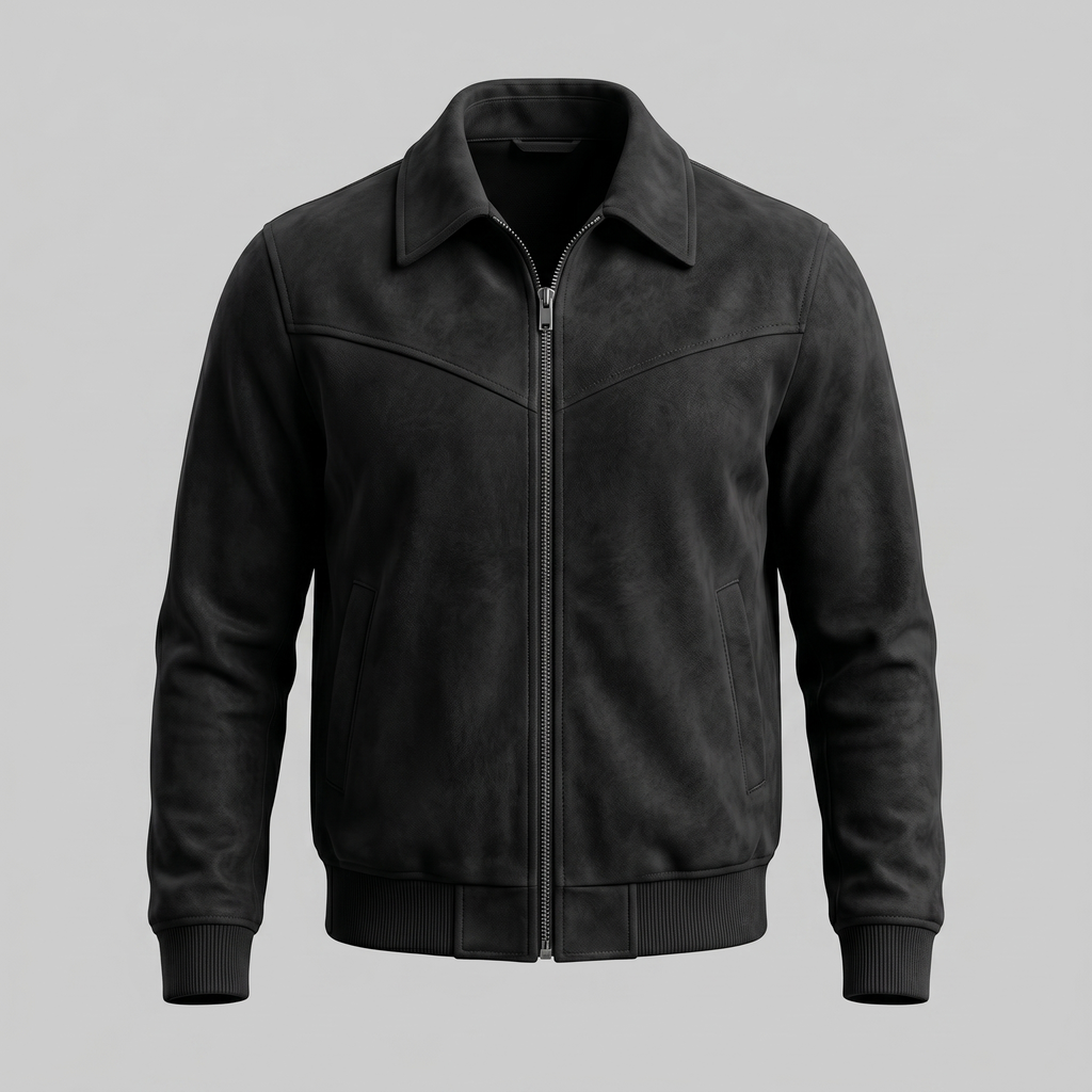 Men's Suede Harrington Bomber Jacket