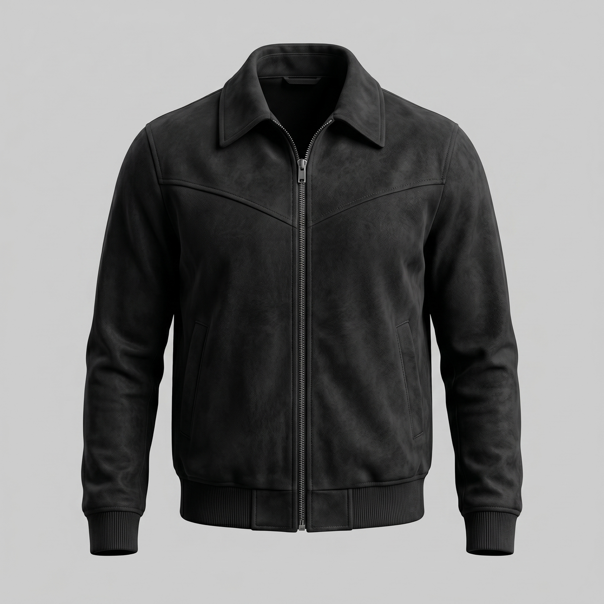 Men's Suede Harrington Bomber Jacket