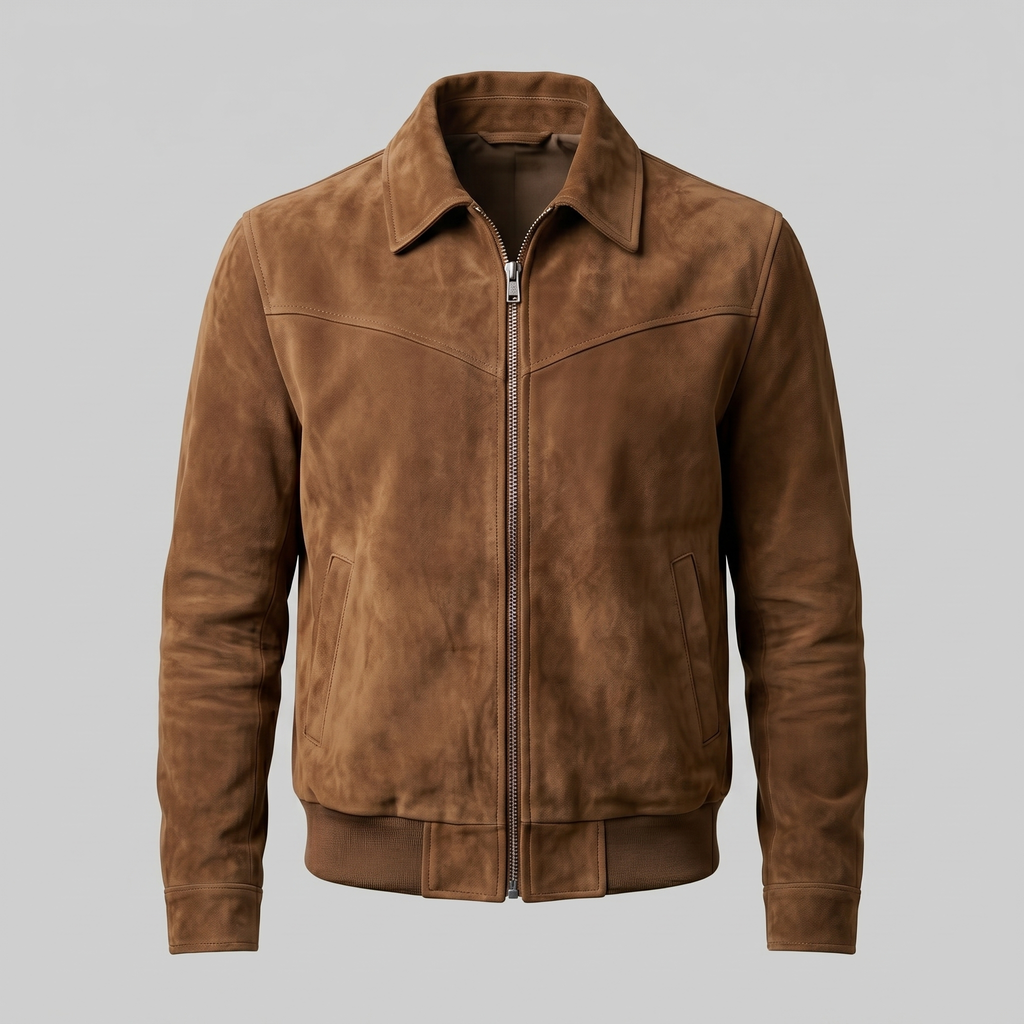 Men's Suede Harrington Bomber Jacket