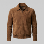 Men's Suede Harrington Bomber Jacket