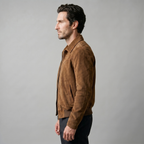 Men's Suede Harrington Bomber Jacket