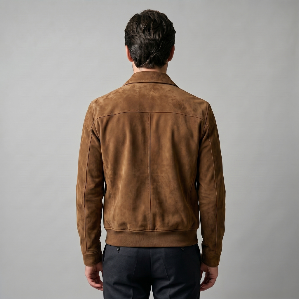 Men's Suede Harrington Bomber Jacket