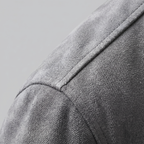 Men's Suede Jacket with Zip-Collar