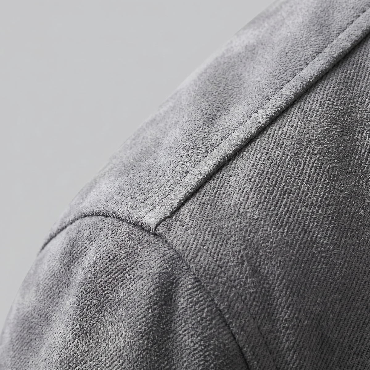 Men's Suede Jacket with Zip-Collar