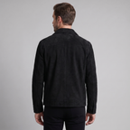 Men's Suede Jacket with Zip-Collar