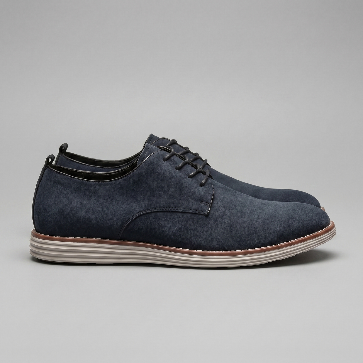 Men's Suede Lace-Up Derby Shoes