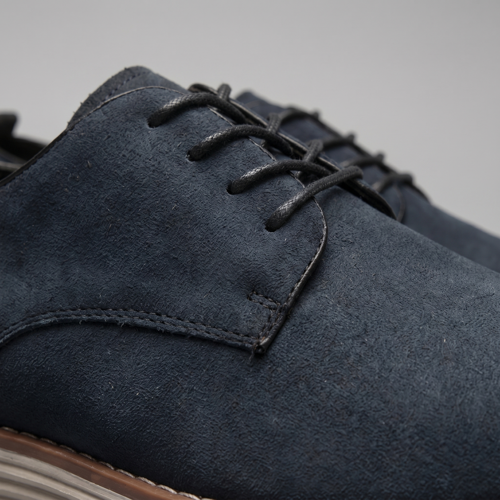 Men's Suede Lace-Up Derby Shoes