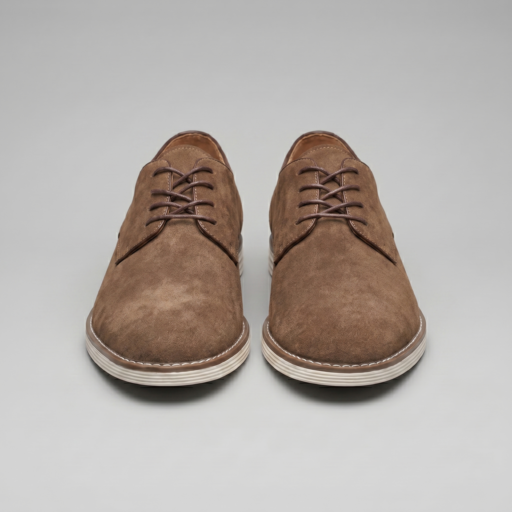 Men's Suede Lace-Up Derby Shoes