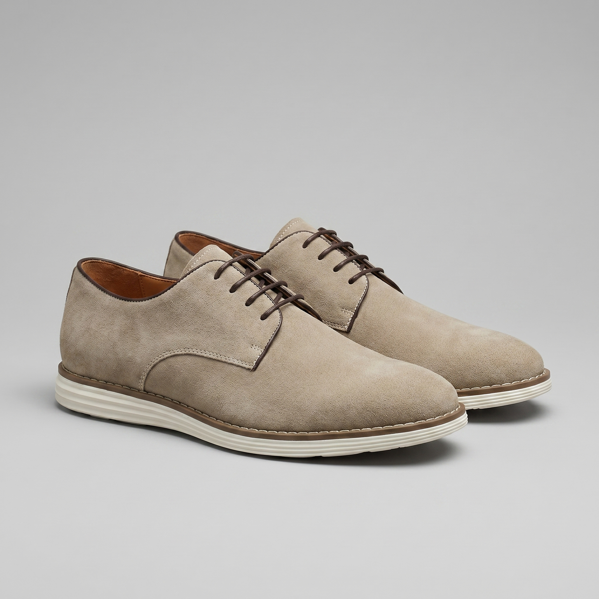 Men's Suede Lace-Up Derby Shoes