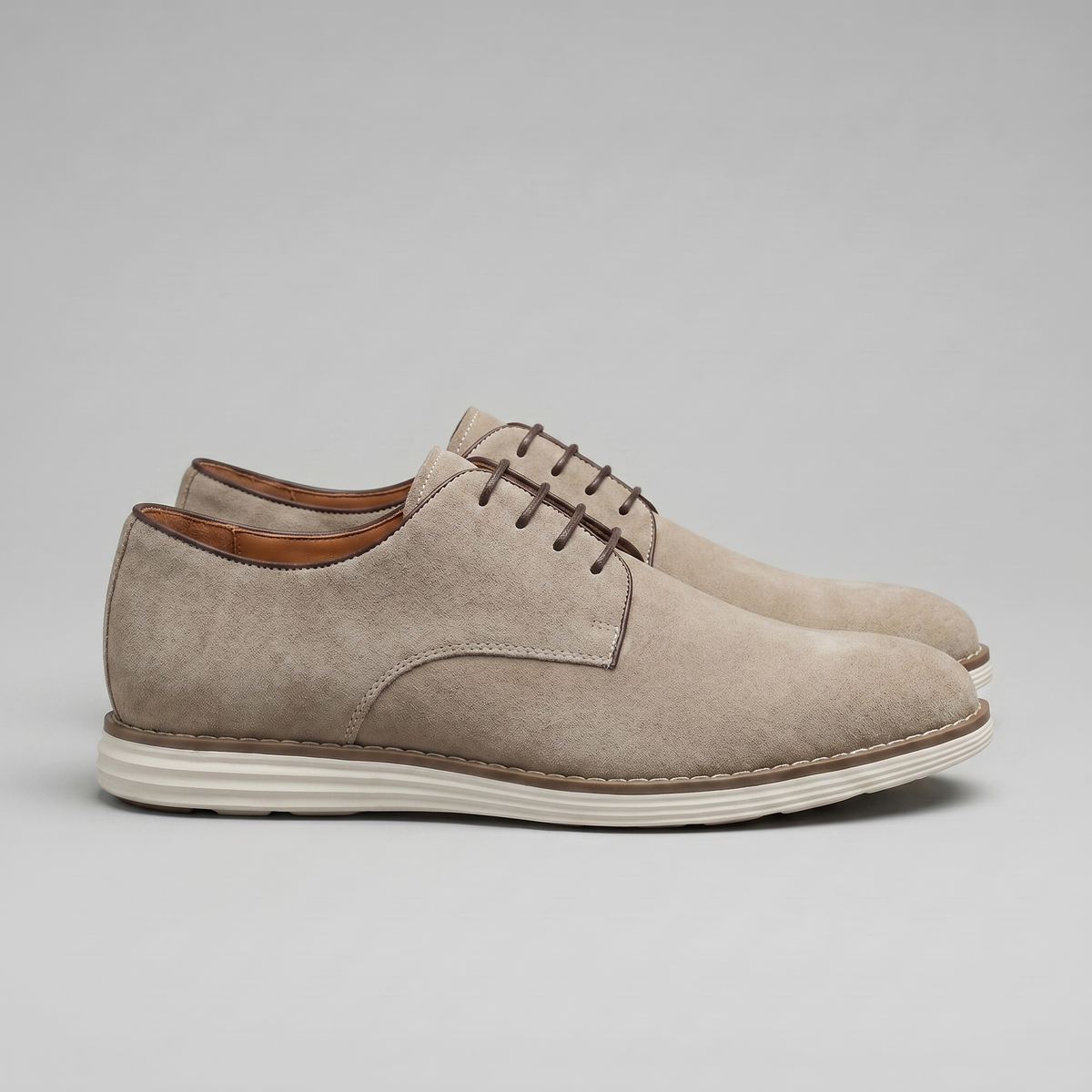 Men's Suede Lace-Up Derby Shoes
