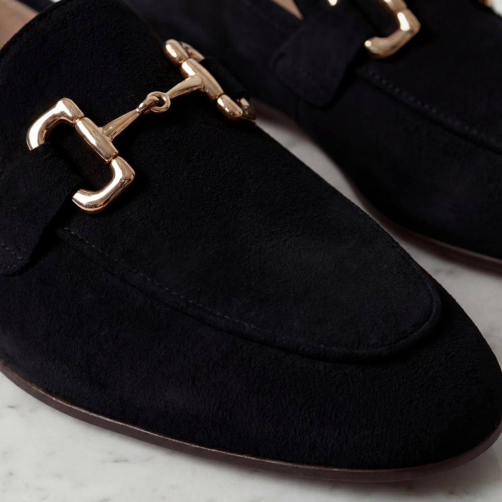 Men's Suede Loafers with Horsebit Detail