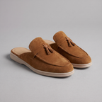 Men's Suede Metal Buckle Loafer Mules