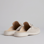 Men's Suede Metal Buckle Loafer Mules