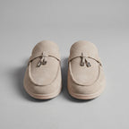 Men's Suede Metal Buckle Loafer Mules