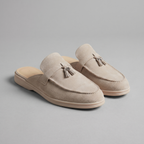 Men's Suede Metal Buckle Loafer Mules