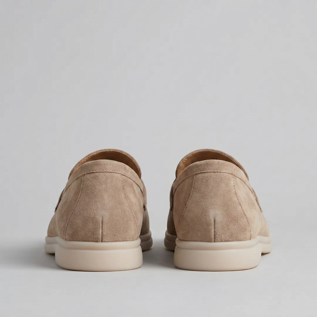 Men's Suede Metal Buckle Loafers