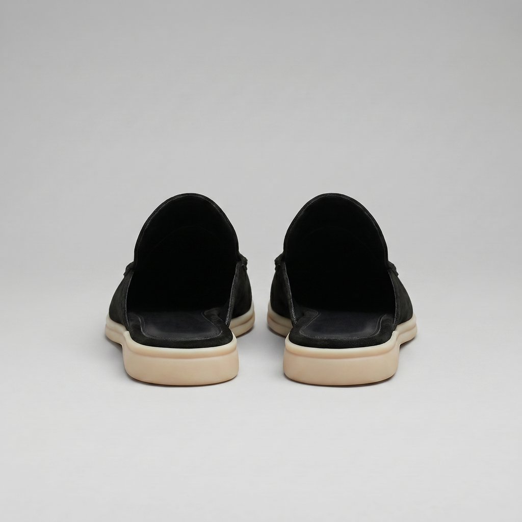 Men's Suede Backless Loafer Mules
