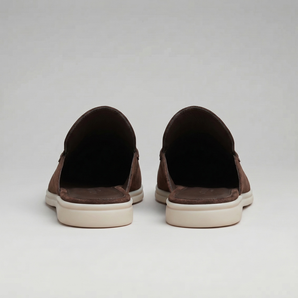 Men's Suede Backless Loafer Mules