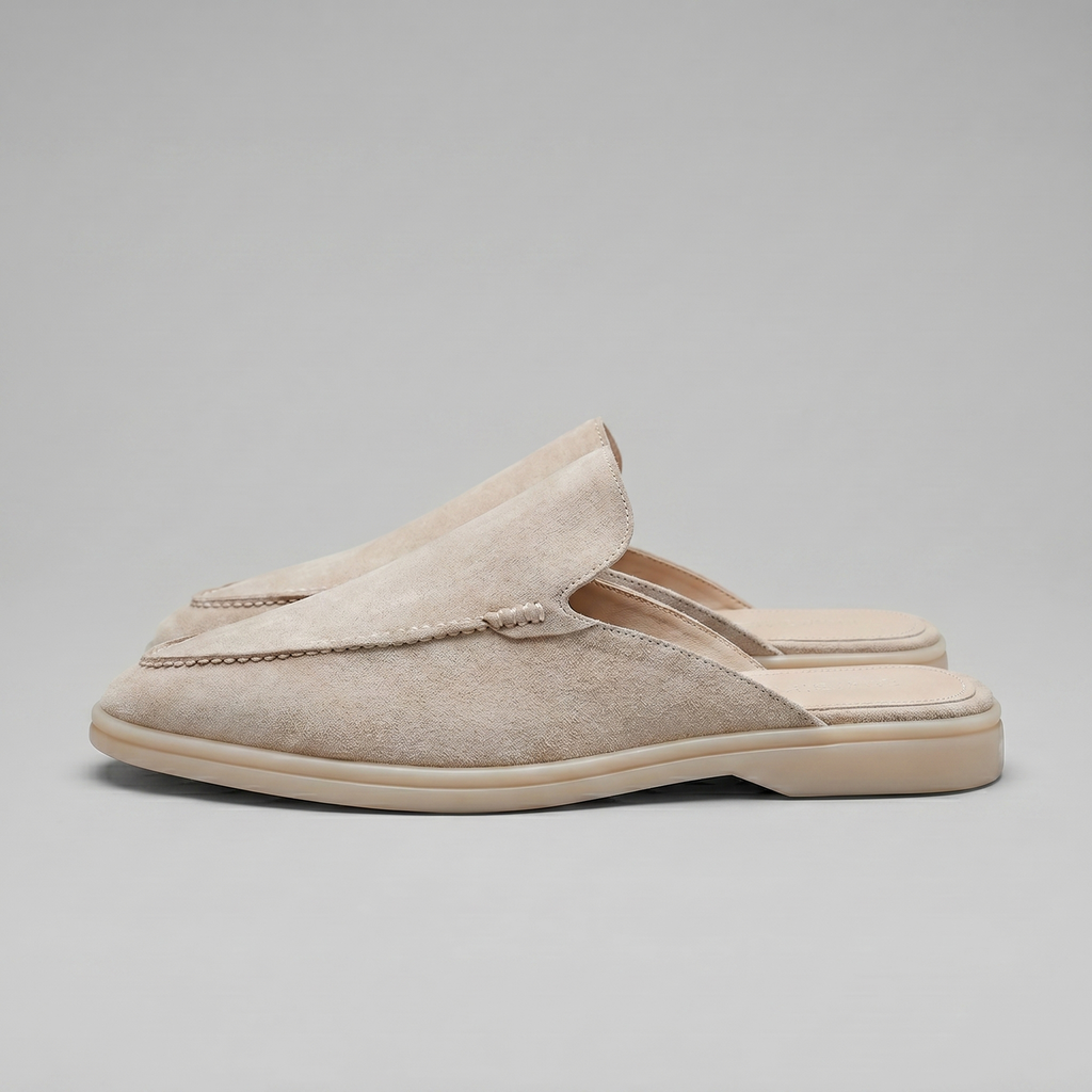 Men's Suede Backless Loafer Mules