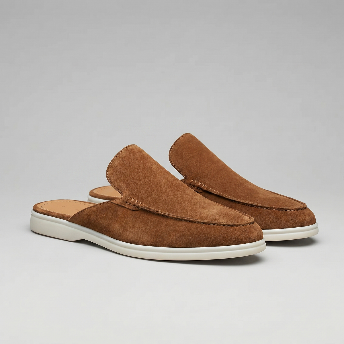 Men's Suede Backless Loafer Mules