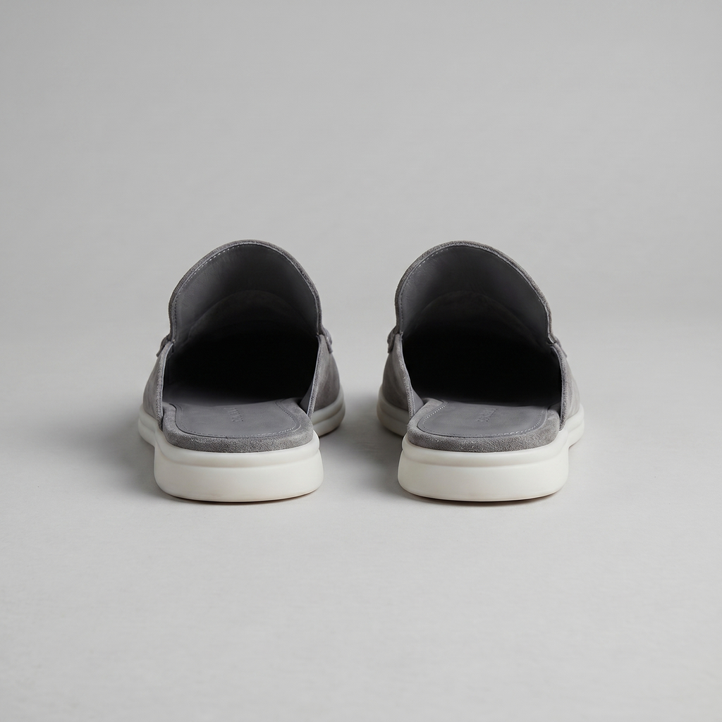 Men's Suede Backless Loafer Mules