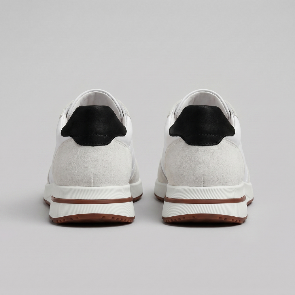 Men's Suede Panel Lace-Up Trainers