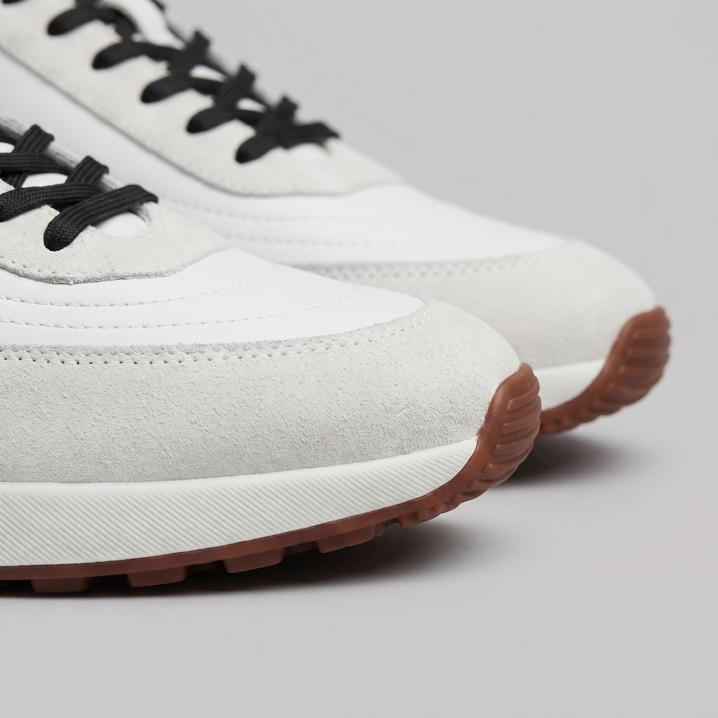 Men's Suede Panel Lace-Up Trainers