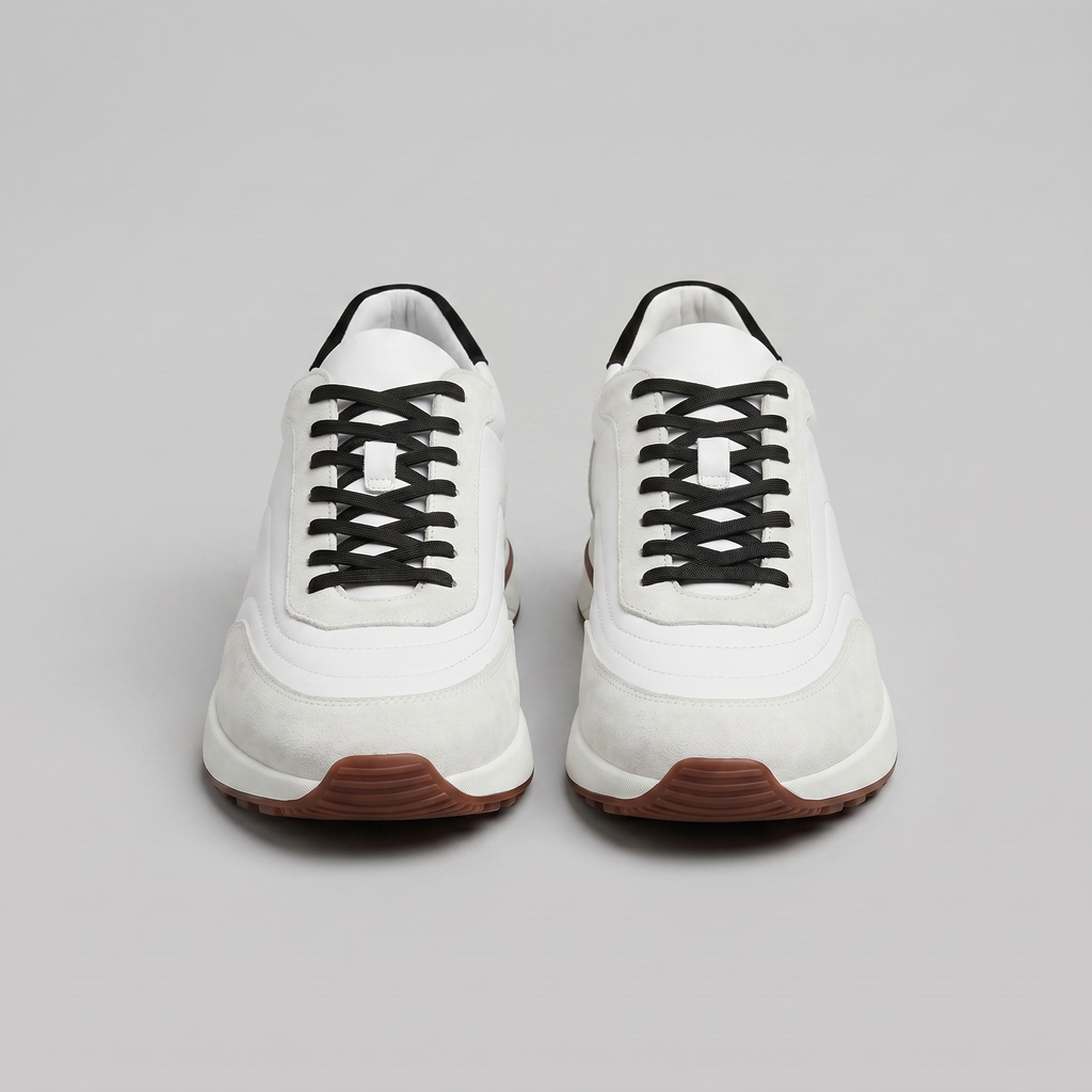 Men's Suede Panel Lace-Up Trainers