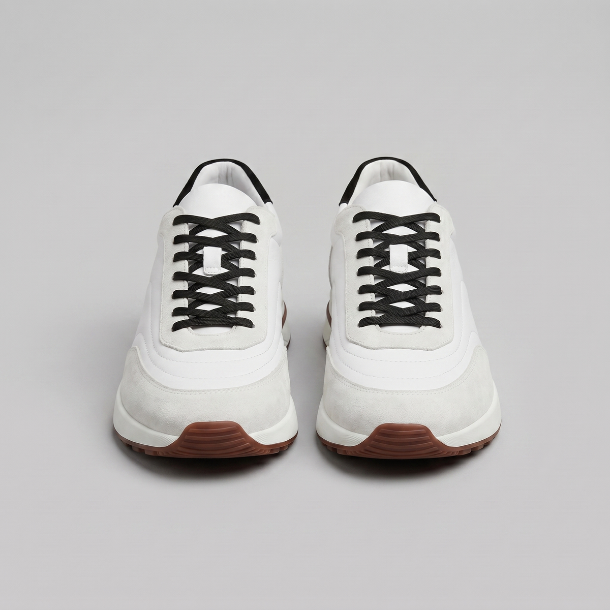 Men's Suede Panel Lace-Up Trainers