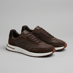 Men's Suede Panel Lace-Up Trainers