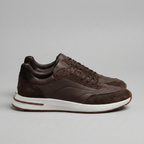 Men's Suede Panel Lace-Up Trainers