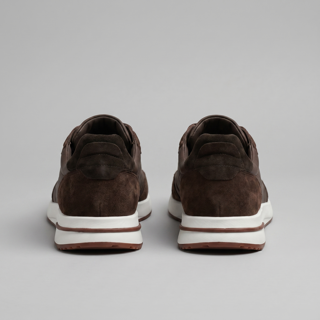 Men's Suede Panel Lace-Up Trainers