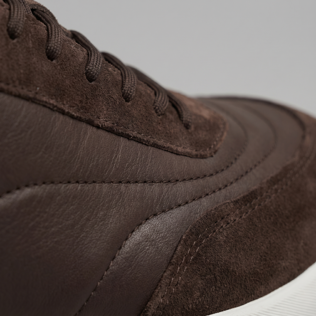 Men's Suede Panel Lace-Up Trainers