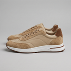 Men's Suede Panel Lace-Up Trainers