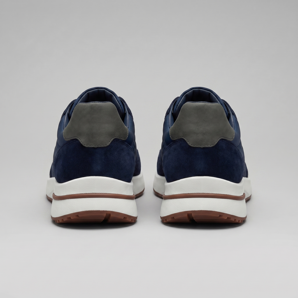 Men's Suede Panel Lace-Up Trainers