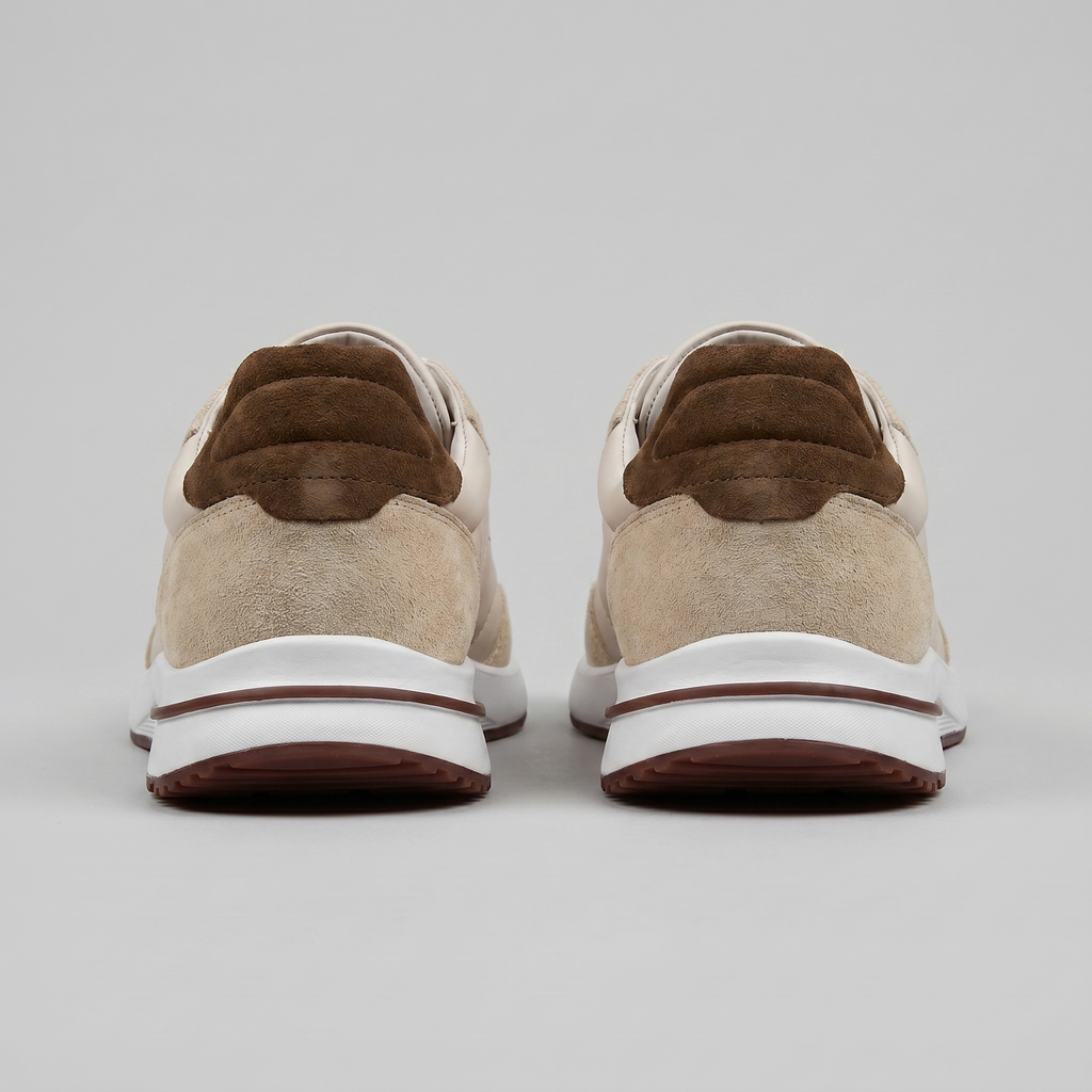Men's Suede Panel Lace-Up Trainers