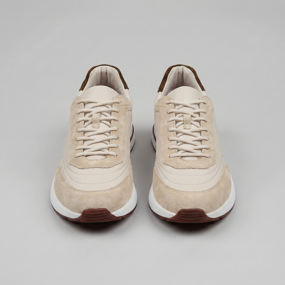 Men's Suede Panel Lace-Up Trainers