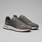 Men's Suede Panel Lace-Up Trainers