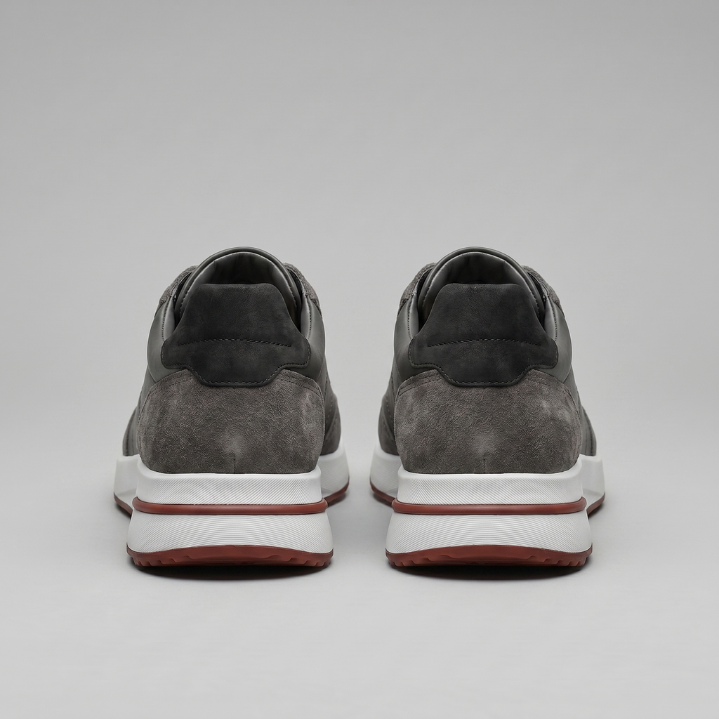 Men's Suede Panel Lace-Up Trainers
