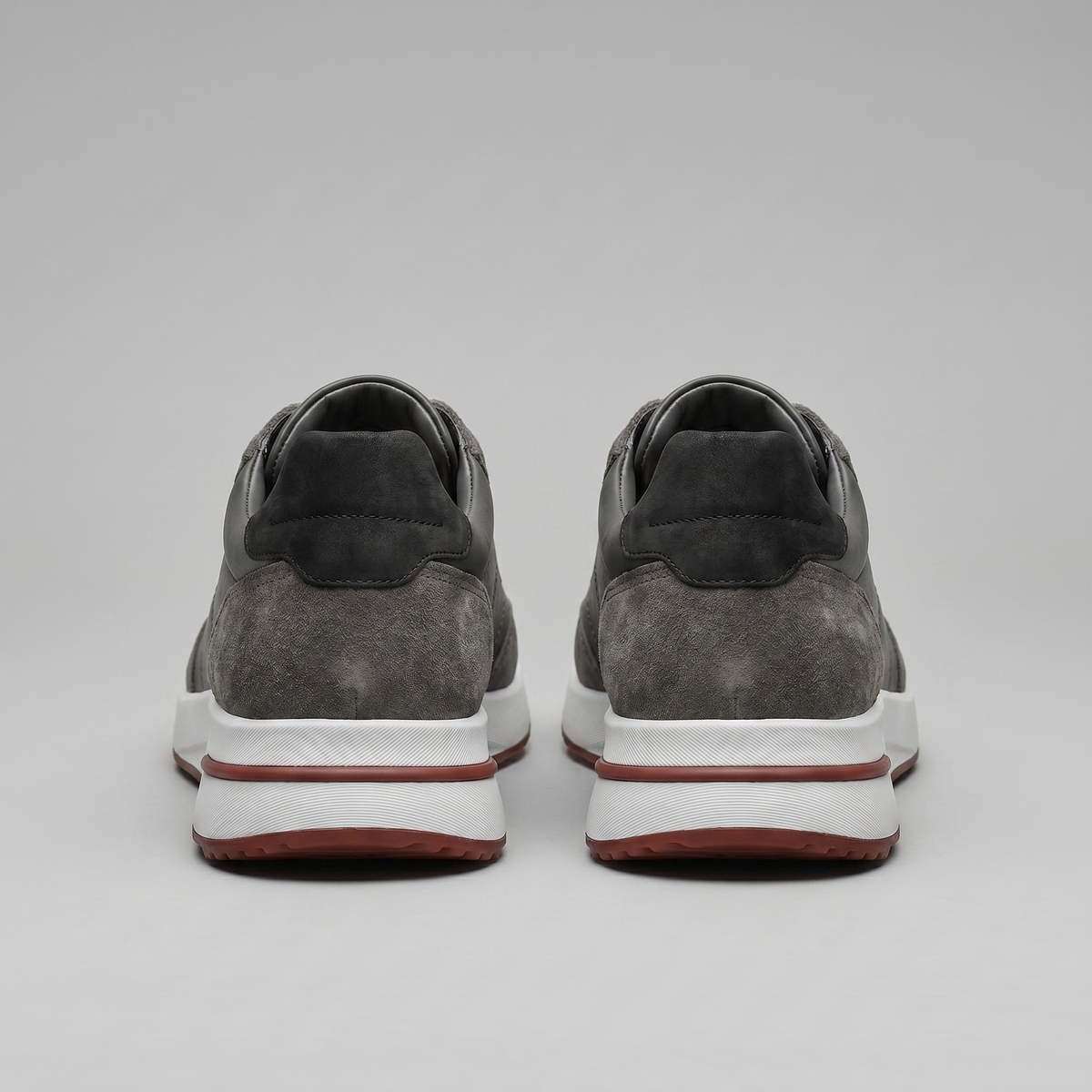 Men's Suede Panel Lace-Up Trainers