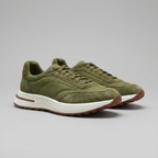 Men's Suede and Nylon Panel Trainers