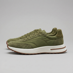 Men's Suede and Nylon Panel Trainers