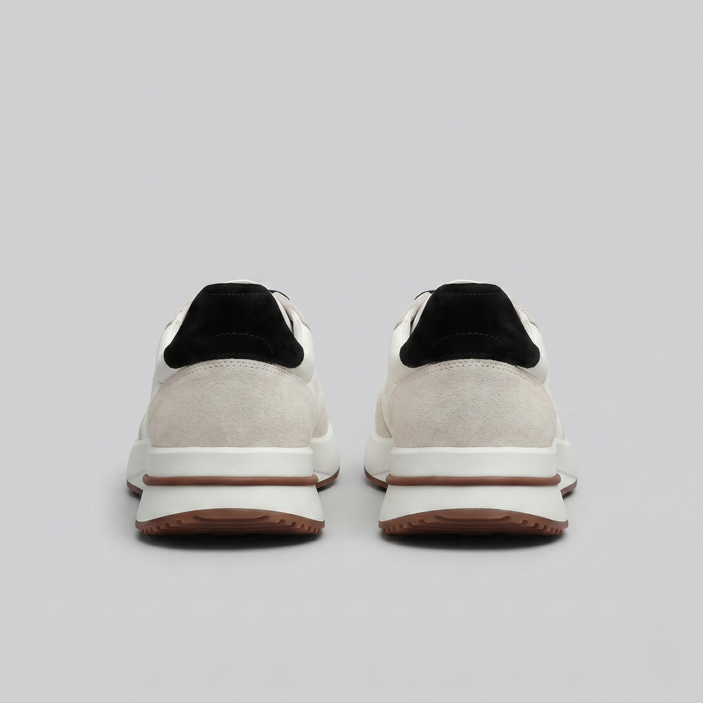 Men's Suede and Nylon Panel Trainers