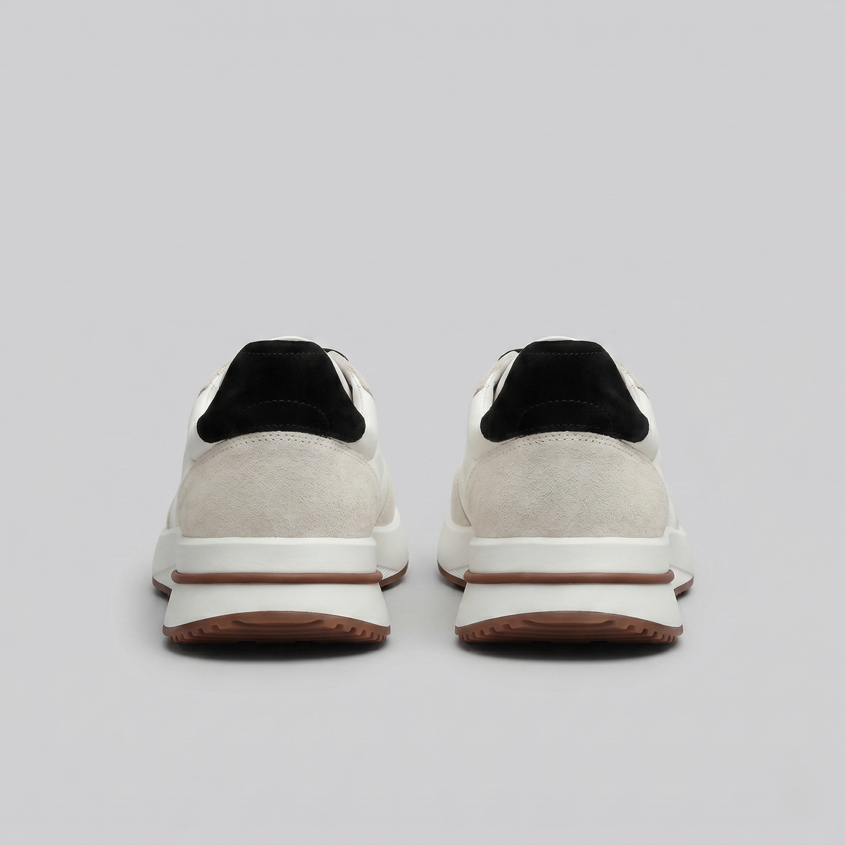 Men's Suede and Nylon Panel Trainers