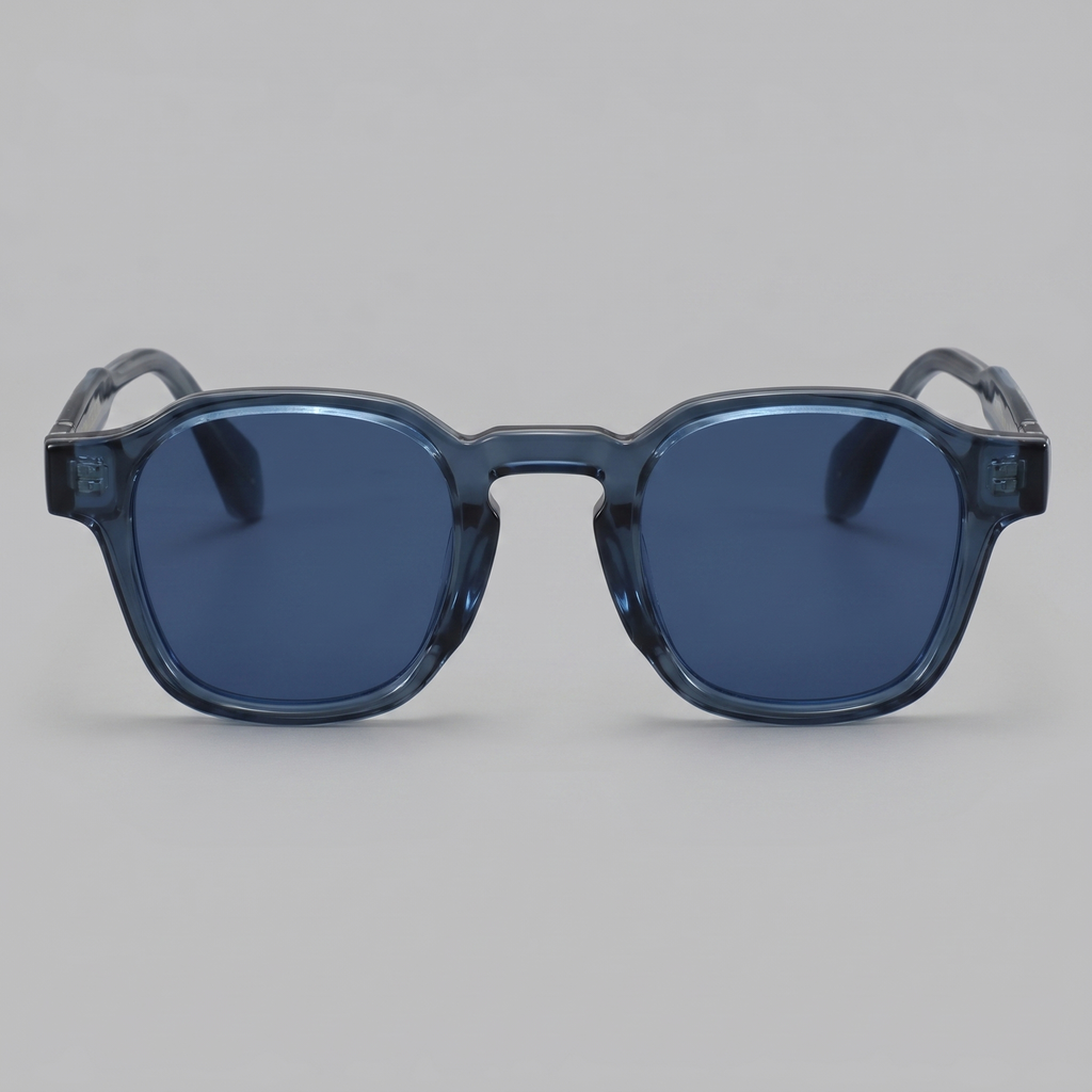 Men's Vintage Square Sunglasses with Dark Lenses