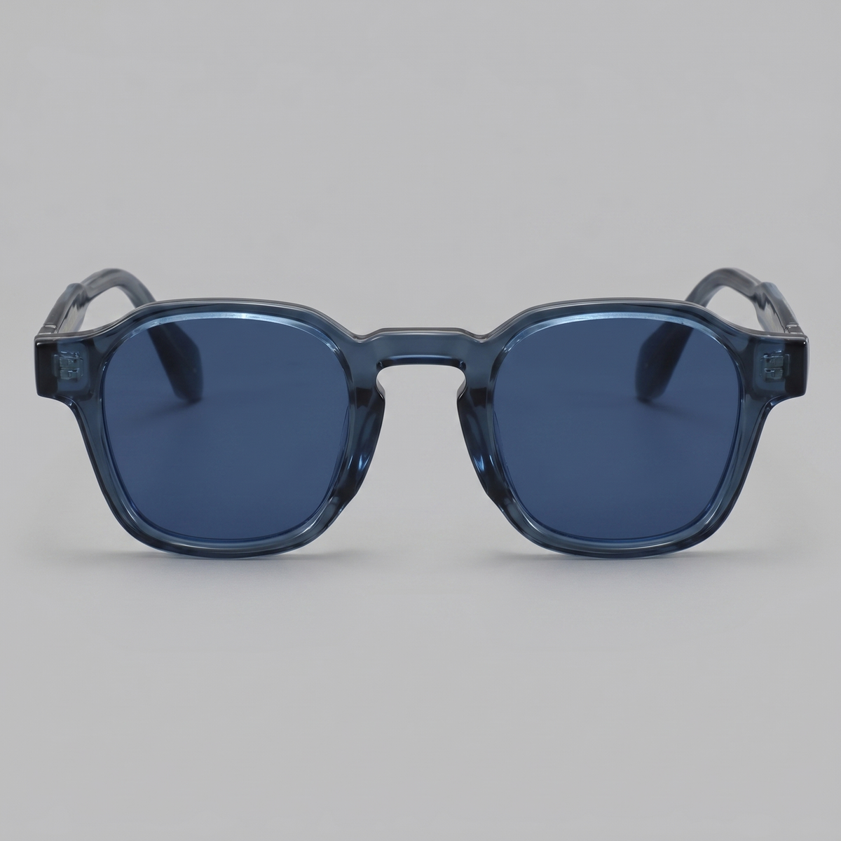 Men's Vintage Square Sunglasses with Dark Lenses