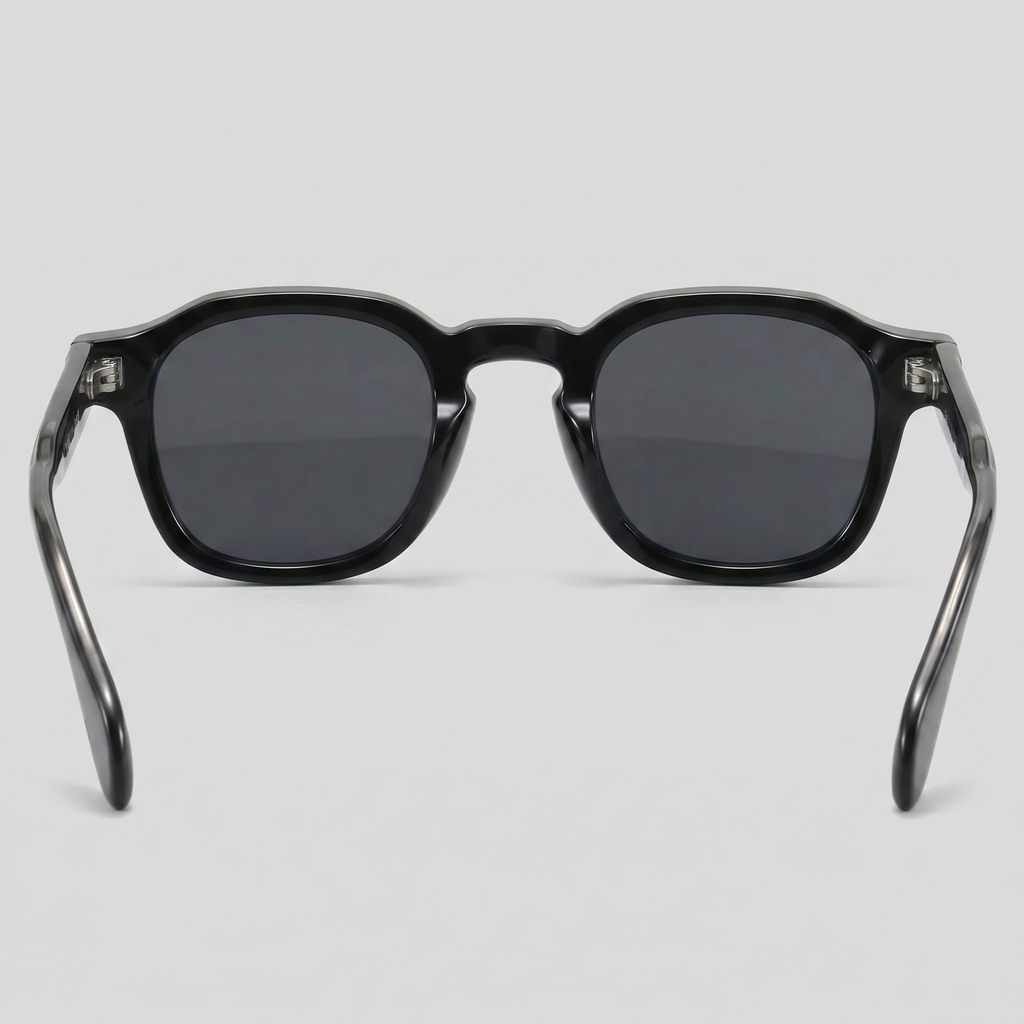 Men's Vintage Square Sunglasses with Dark Lenses